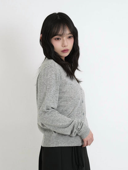 contrast line cardigan