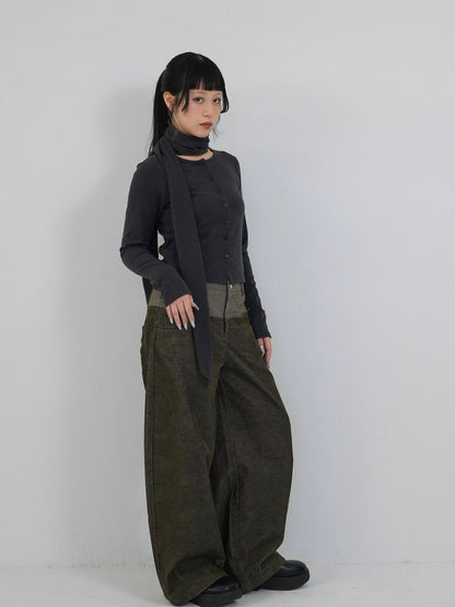 tie bustier cardigan