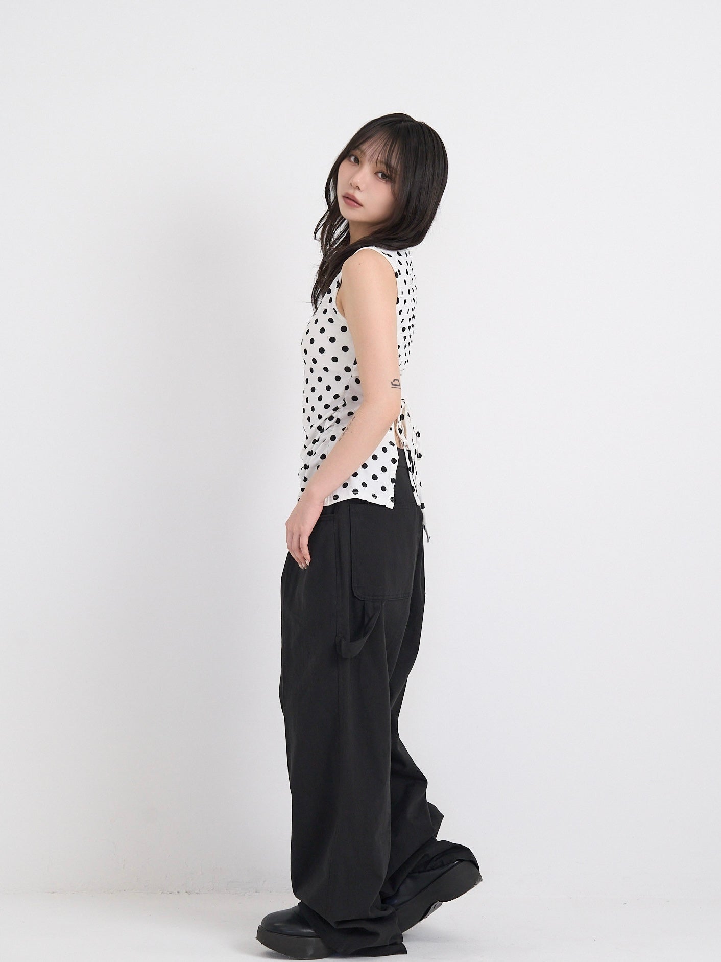 dot back cut out tops