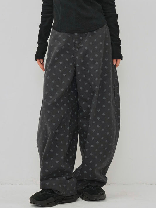 star dot balloon pants
