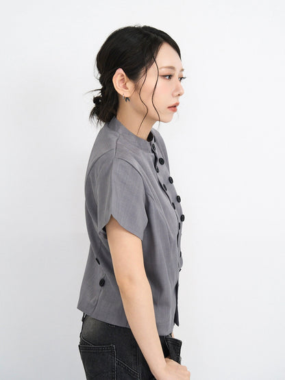front double button tops