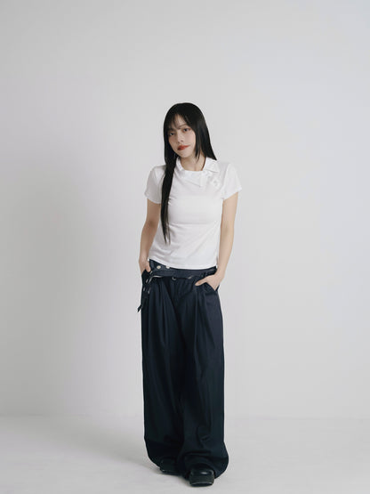 mini collar compact tops
