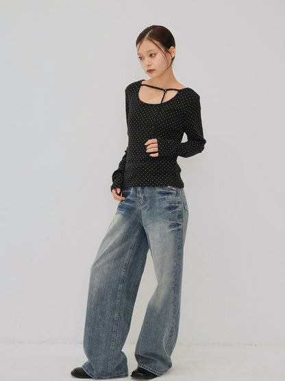 dot strap tops
