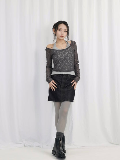layered lace halter tops