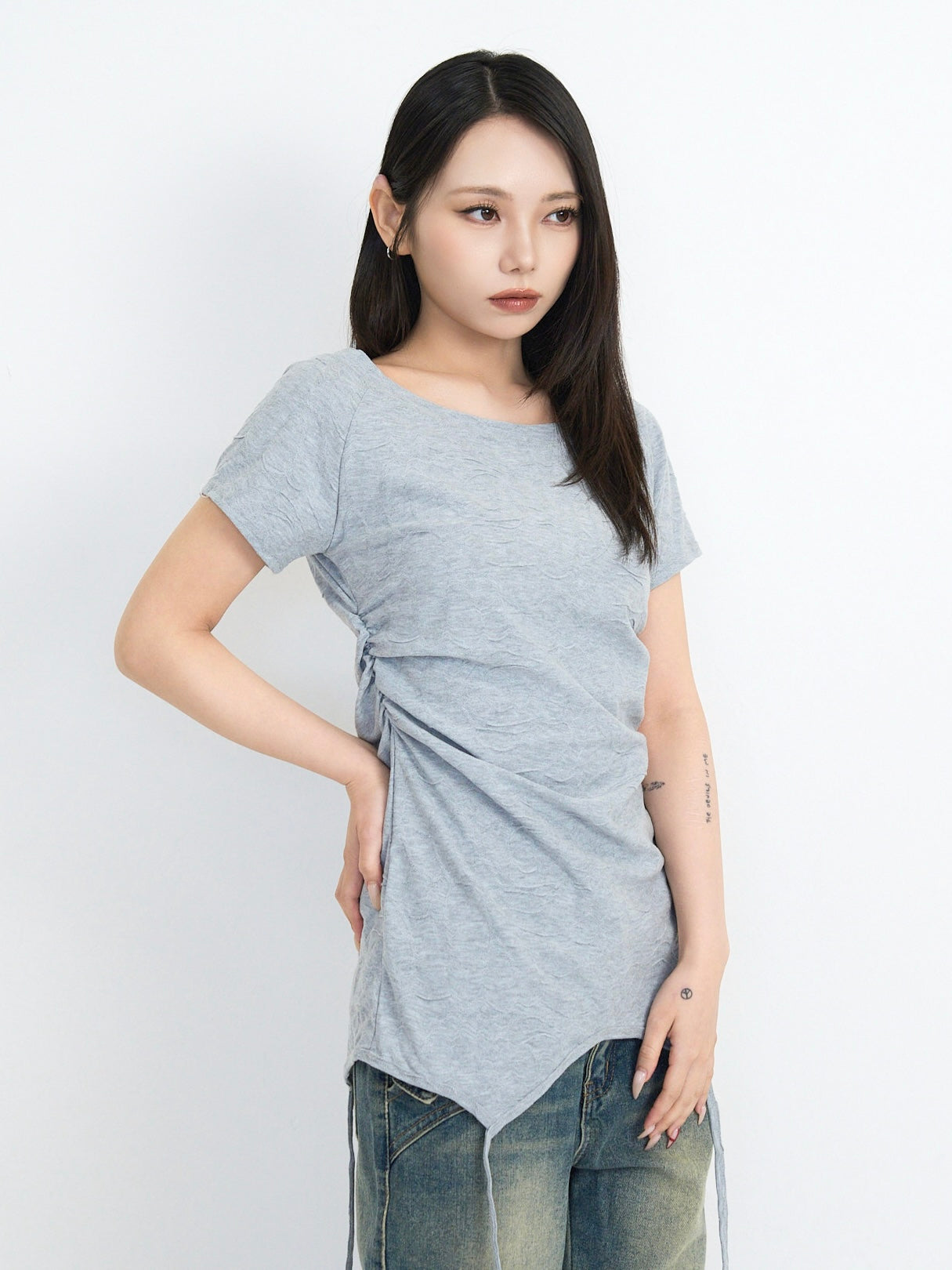 jacquard off shoulder tops