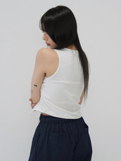 one side draw tops