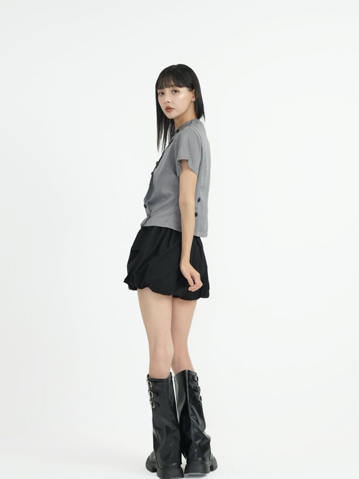front double button tops