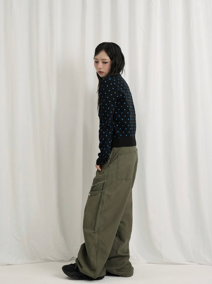 soft dot knit cardigan