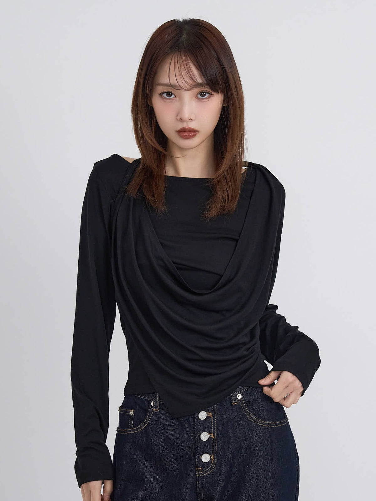 halter drape tops
