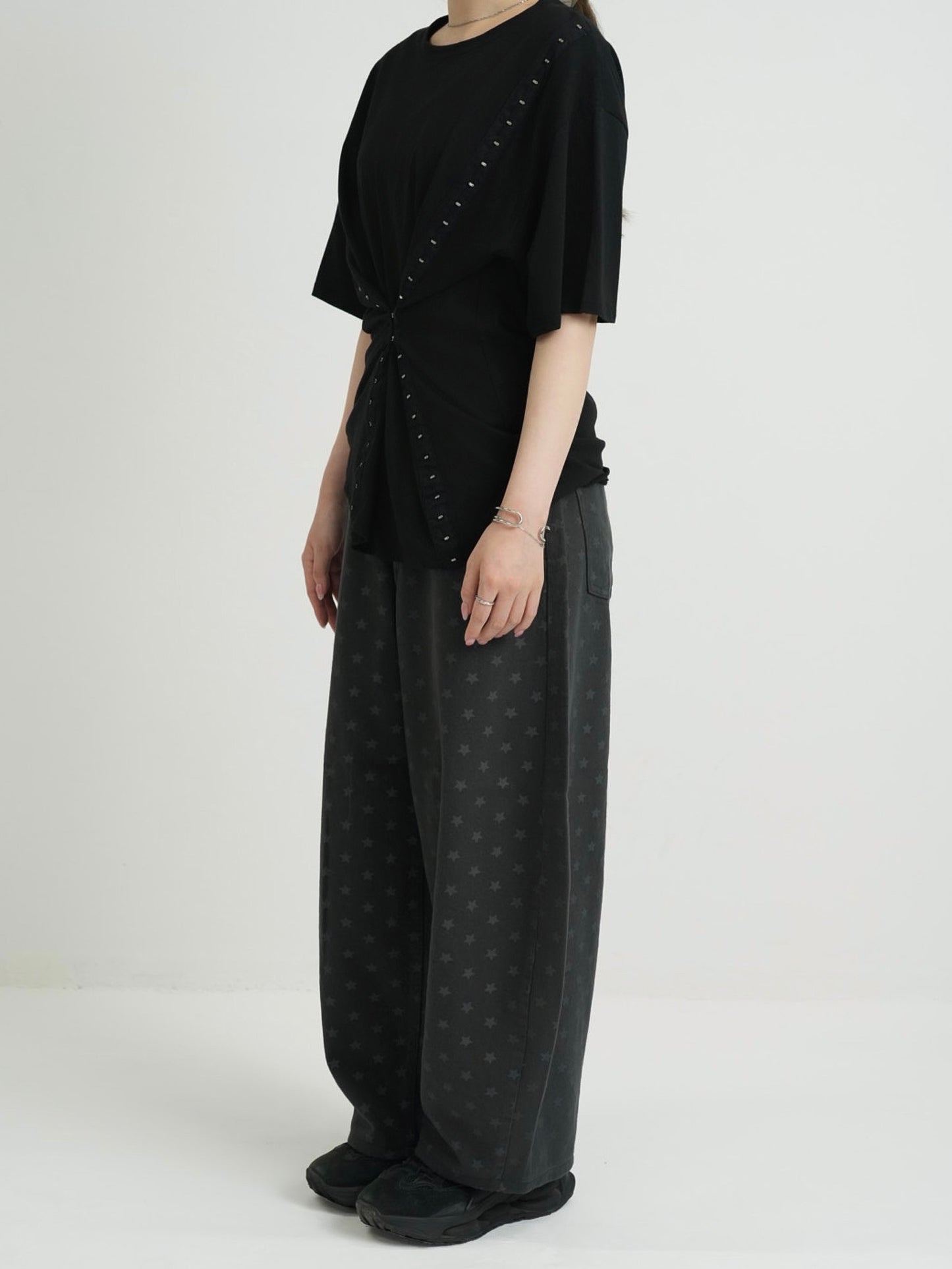 star dot balloon pants