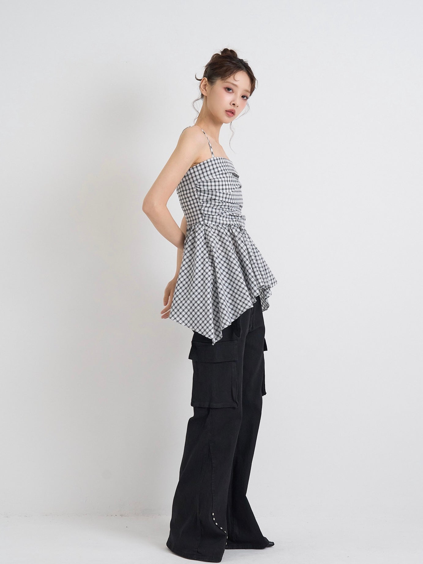 shirring peplum tops