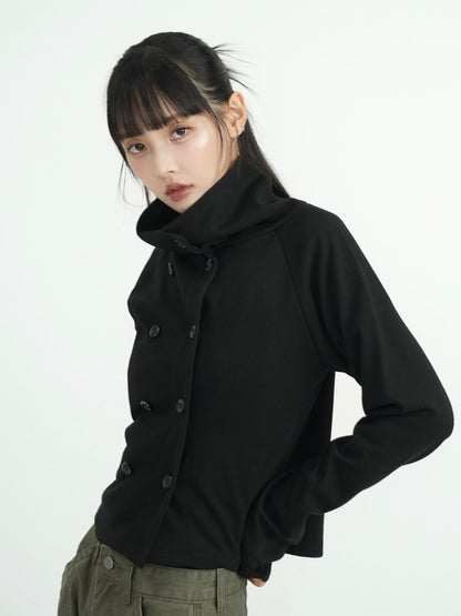 minimal double button cardigan