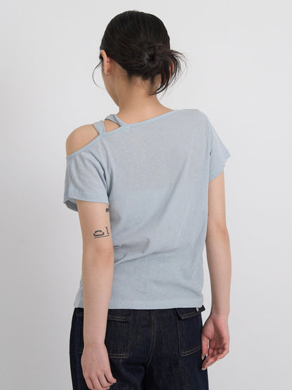 one shoulder cut tops