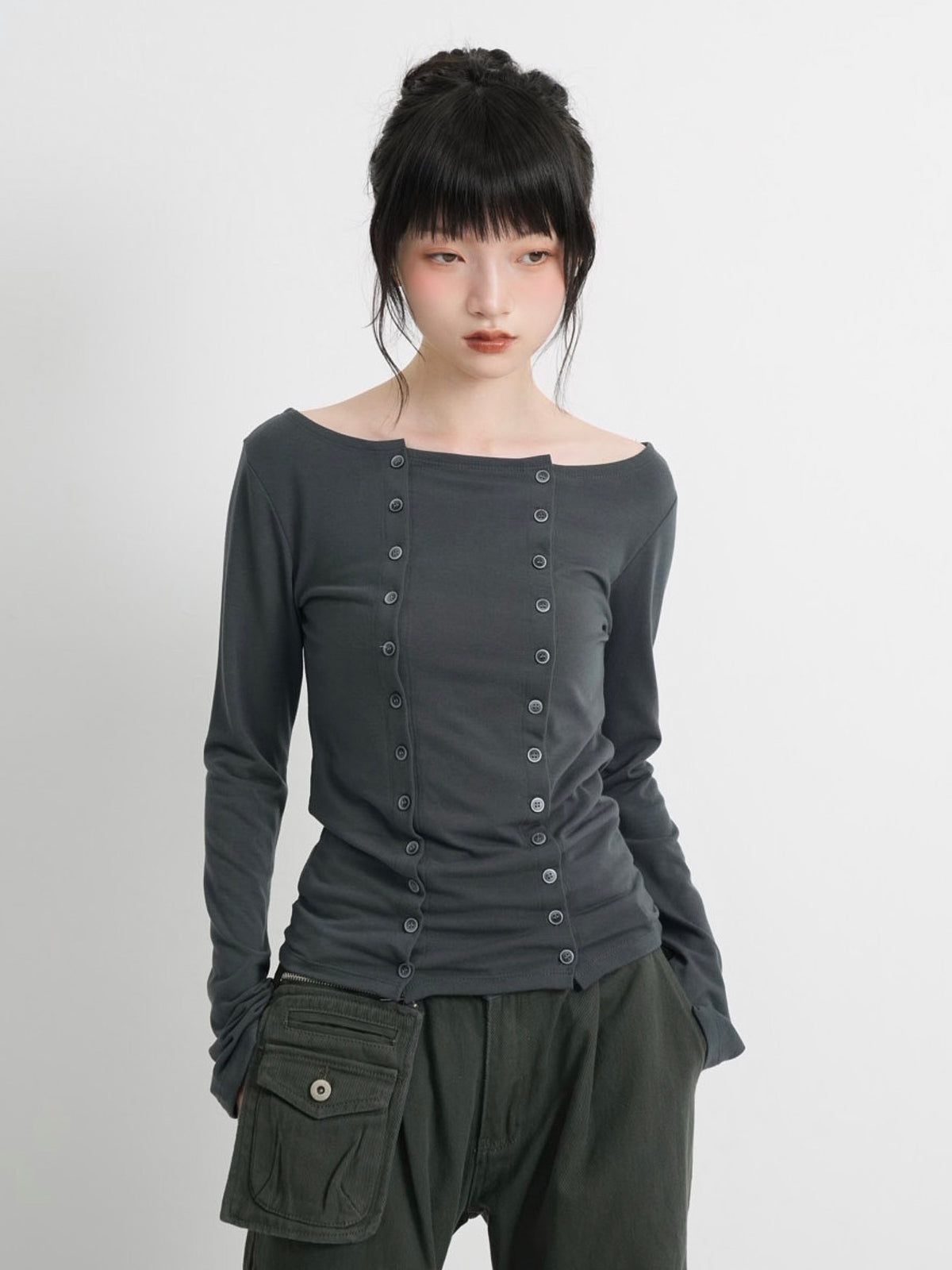 double row button tops