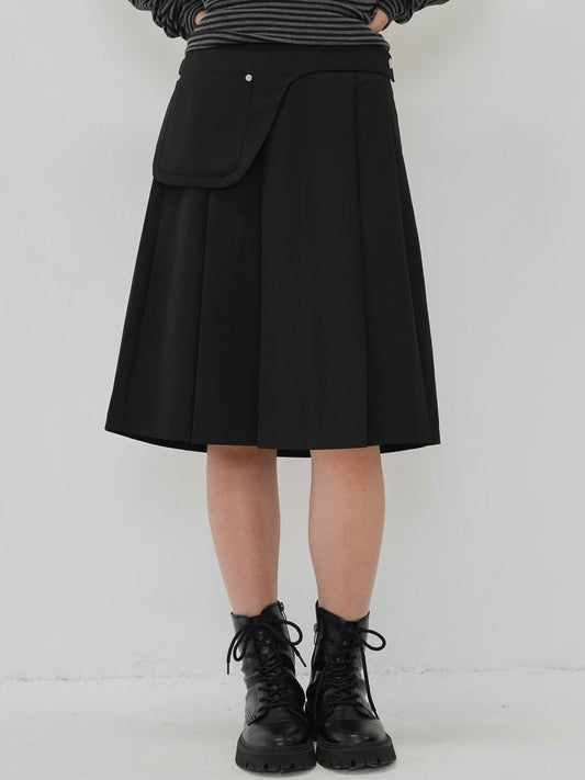 step pleats skirt