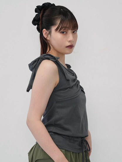 ribbon strap gather tops