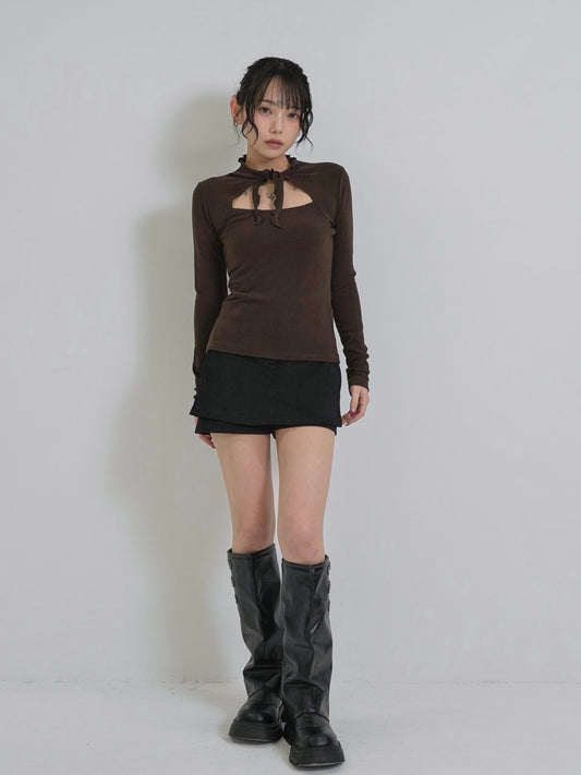 cutout choker neck tops