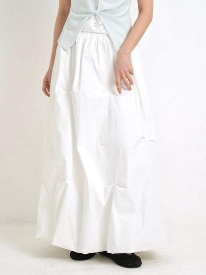pintuck balloon skirt