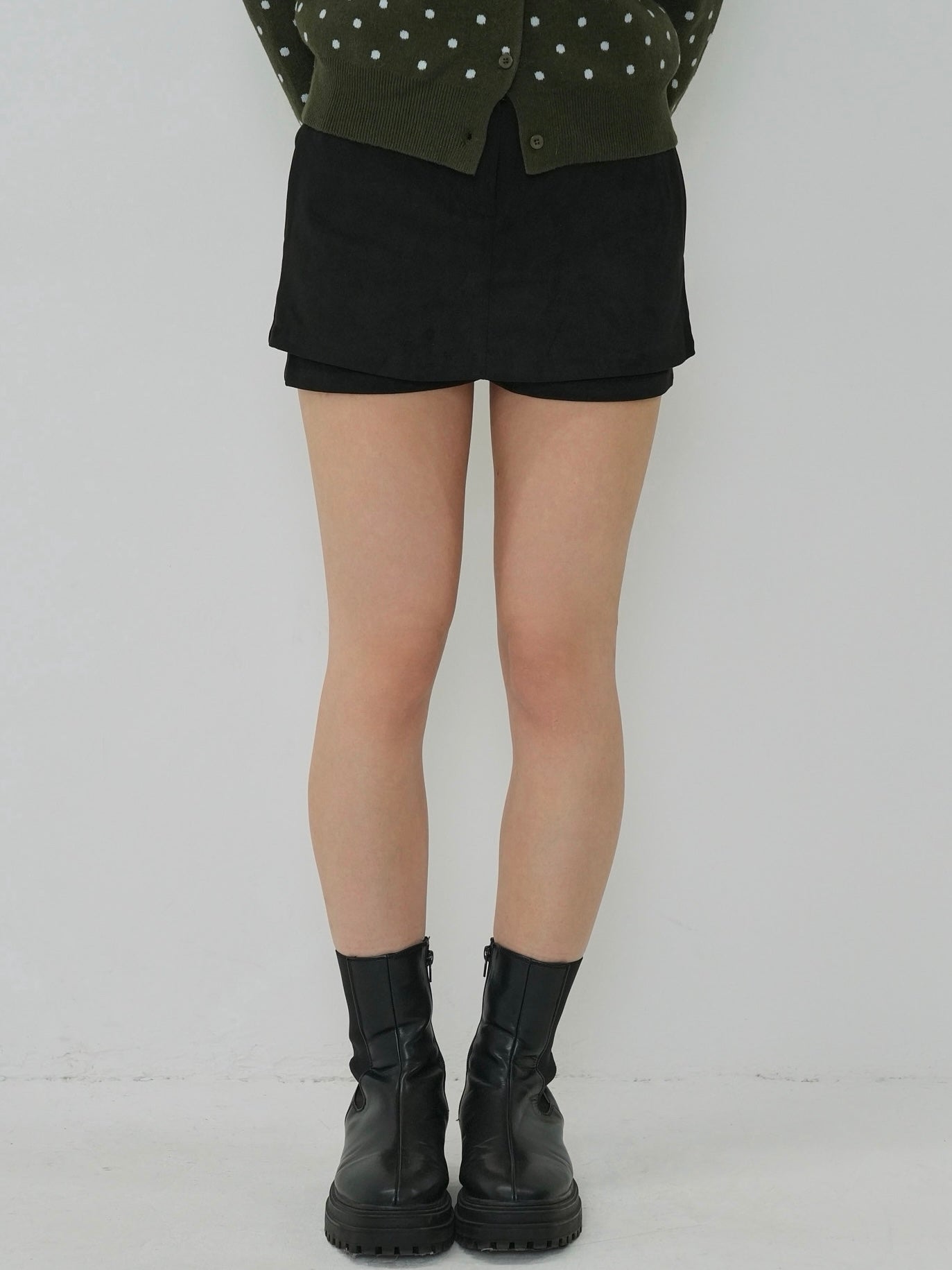 suede mini skirt pants
