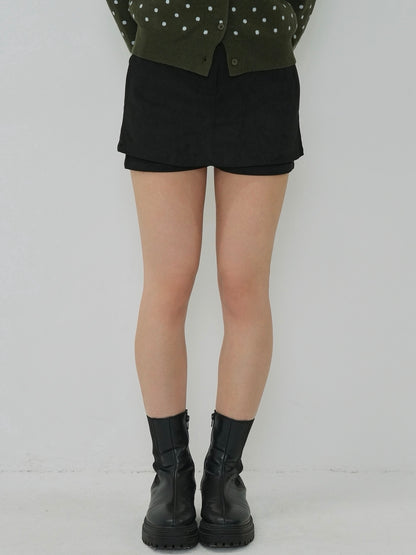 suede mini skirt pants