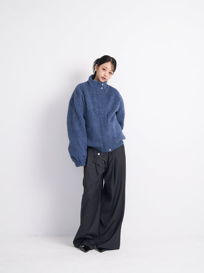 mohair snap blouson