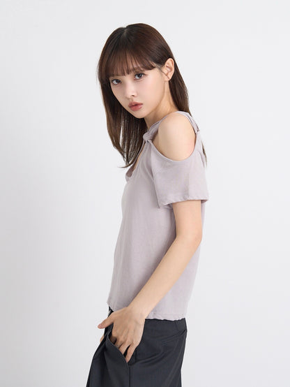 one shoulder cut tops