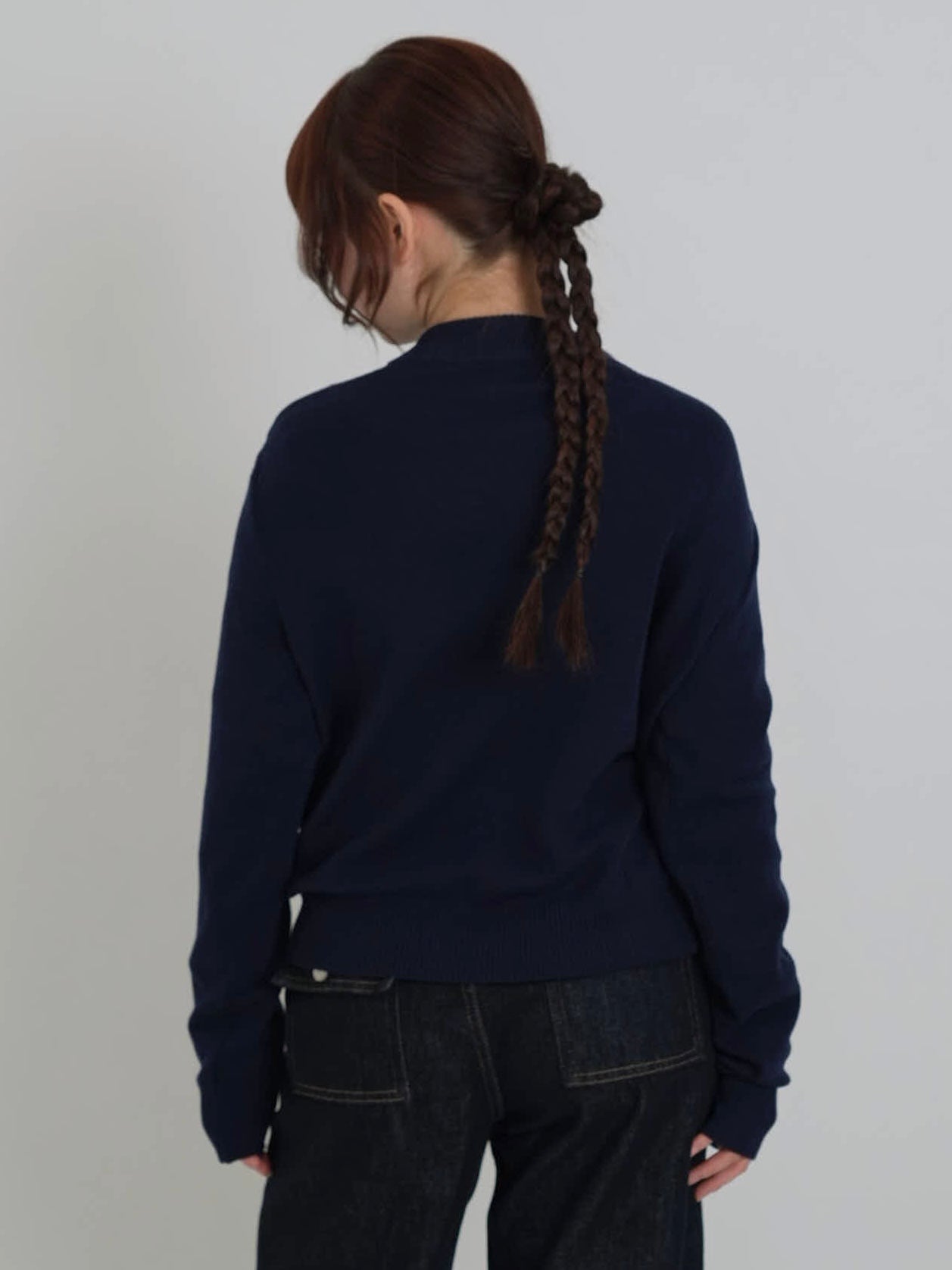 w zip line knit tops