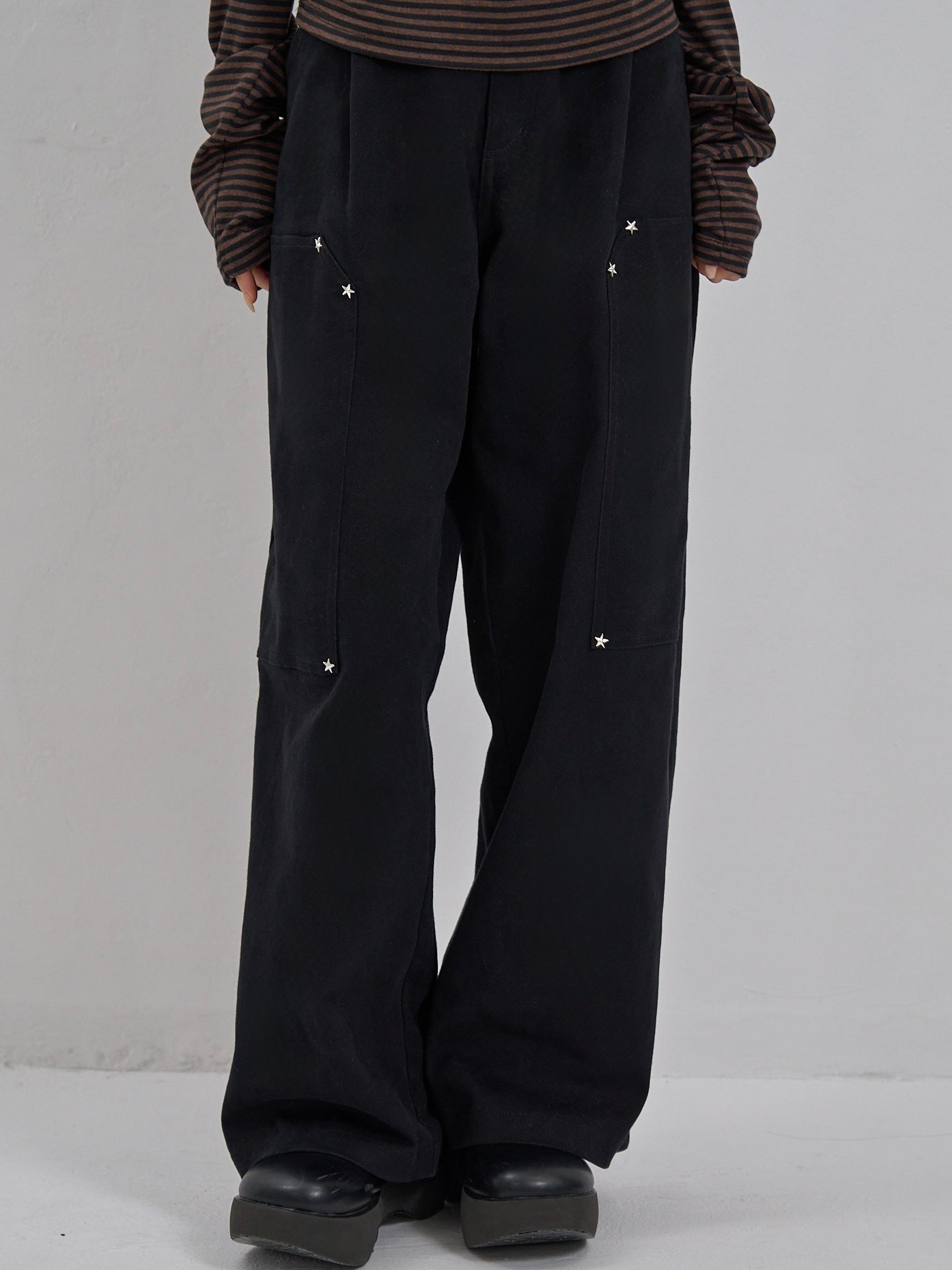 mini studs wide pants