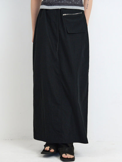 back slit long skirt