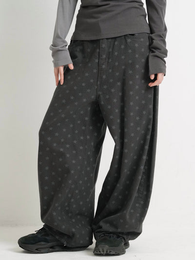 star dot balloon pants