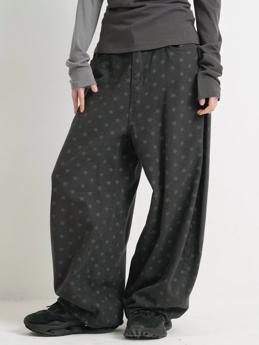 star dot balloon pants