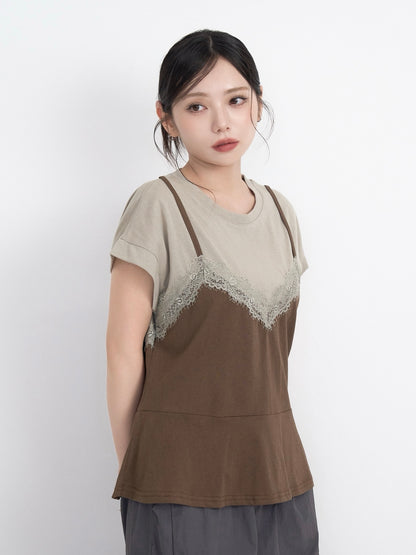 lace bustier layered tops