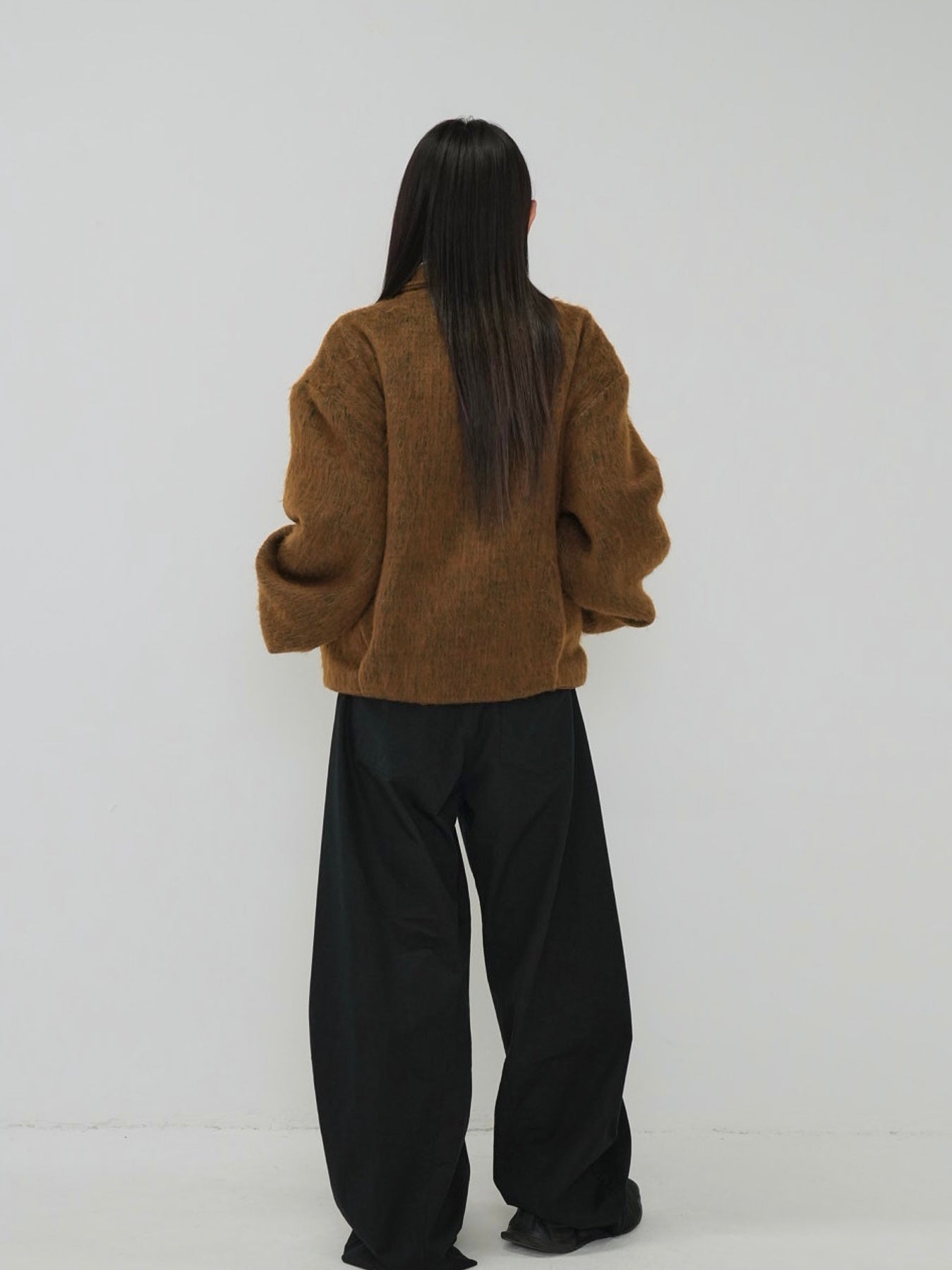 mohair tuck blouson