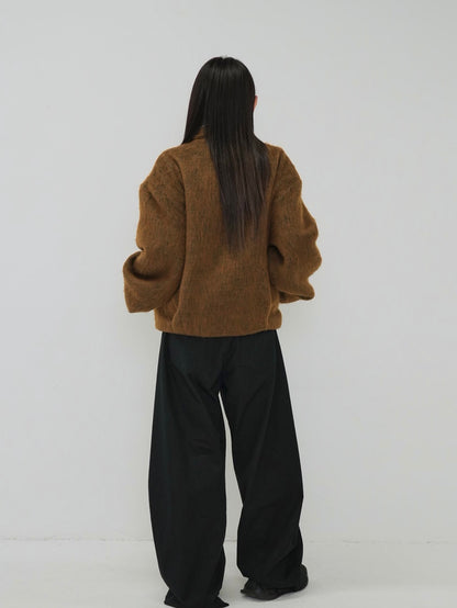 mohair tuck blouson
