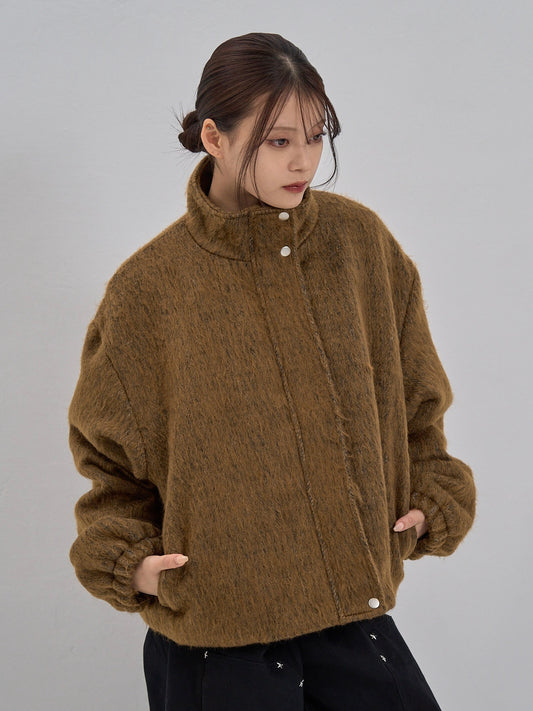mohair tuck blouson