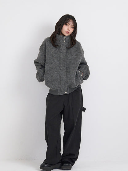 mohair snap blouson