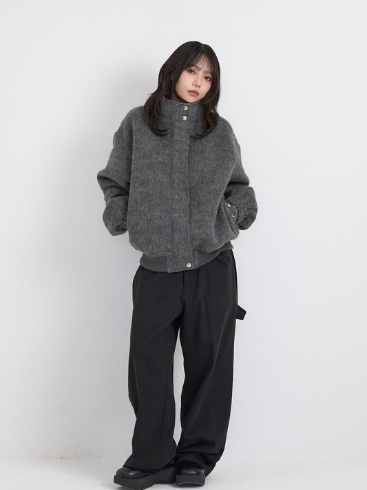 mohair snap blouson