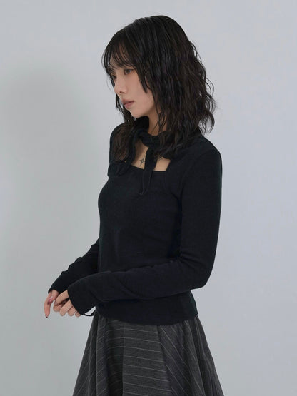 cutout choker neck tops