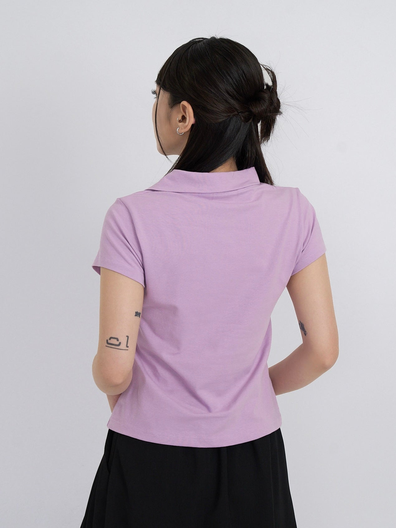 mini collar compact tops