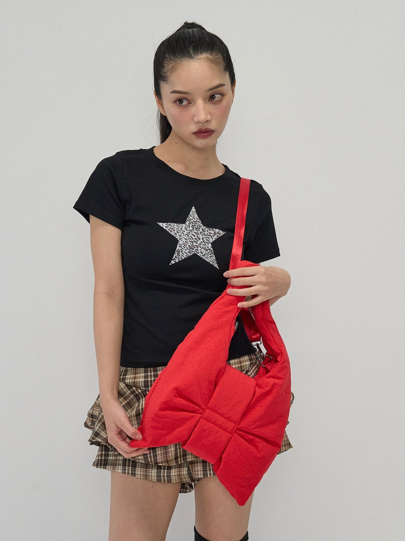 fluffy ribbon mini bag