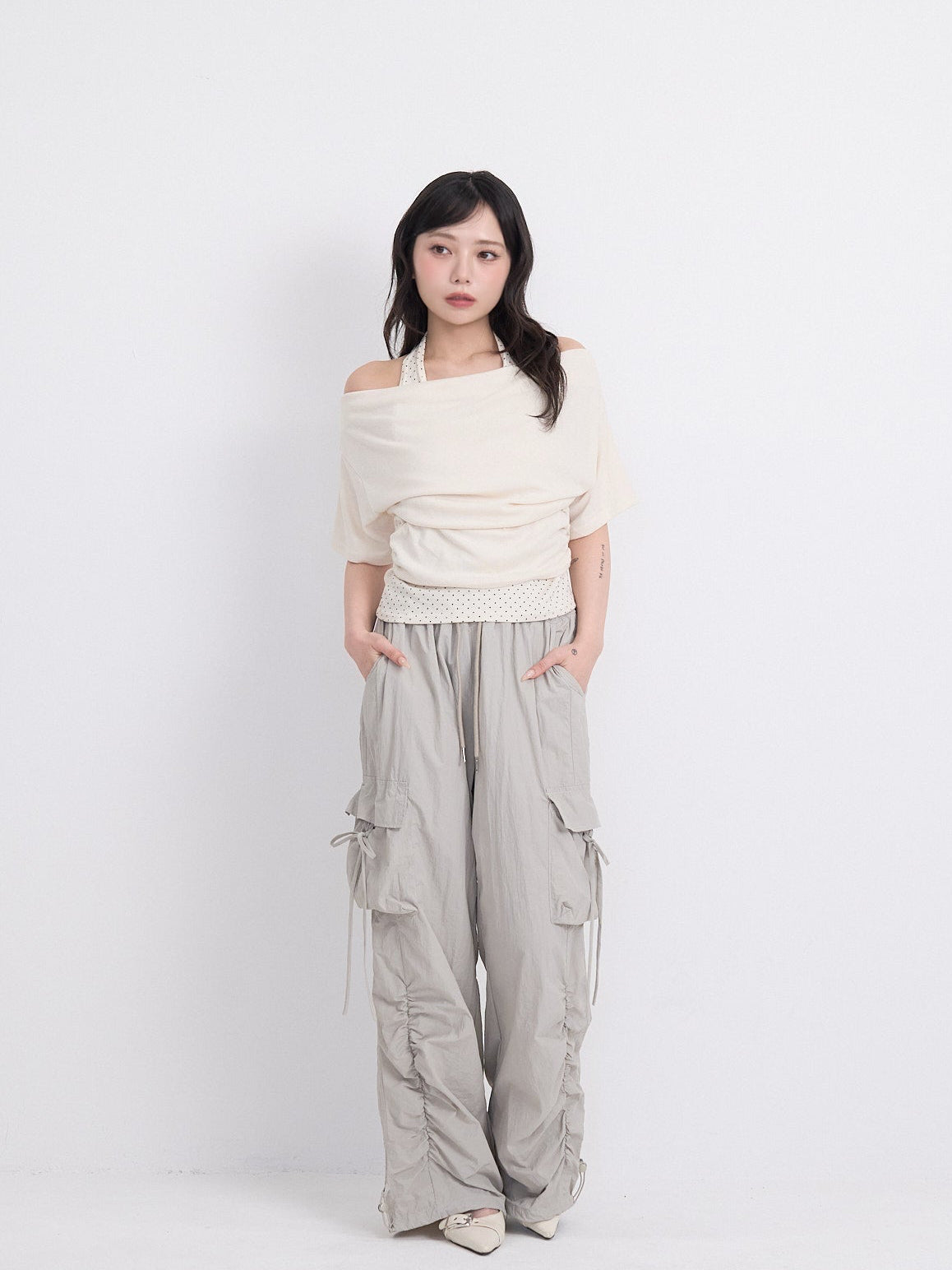 volume drawstring cargo pants