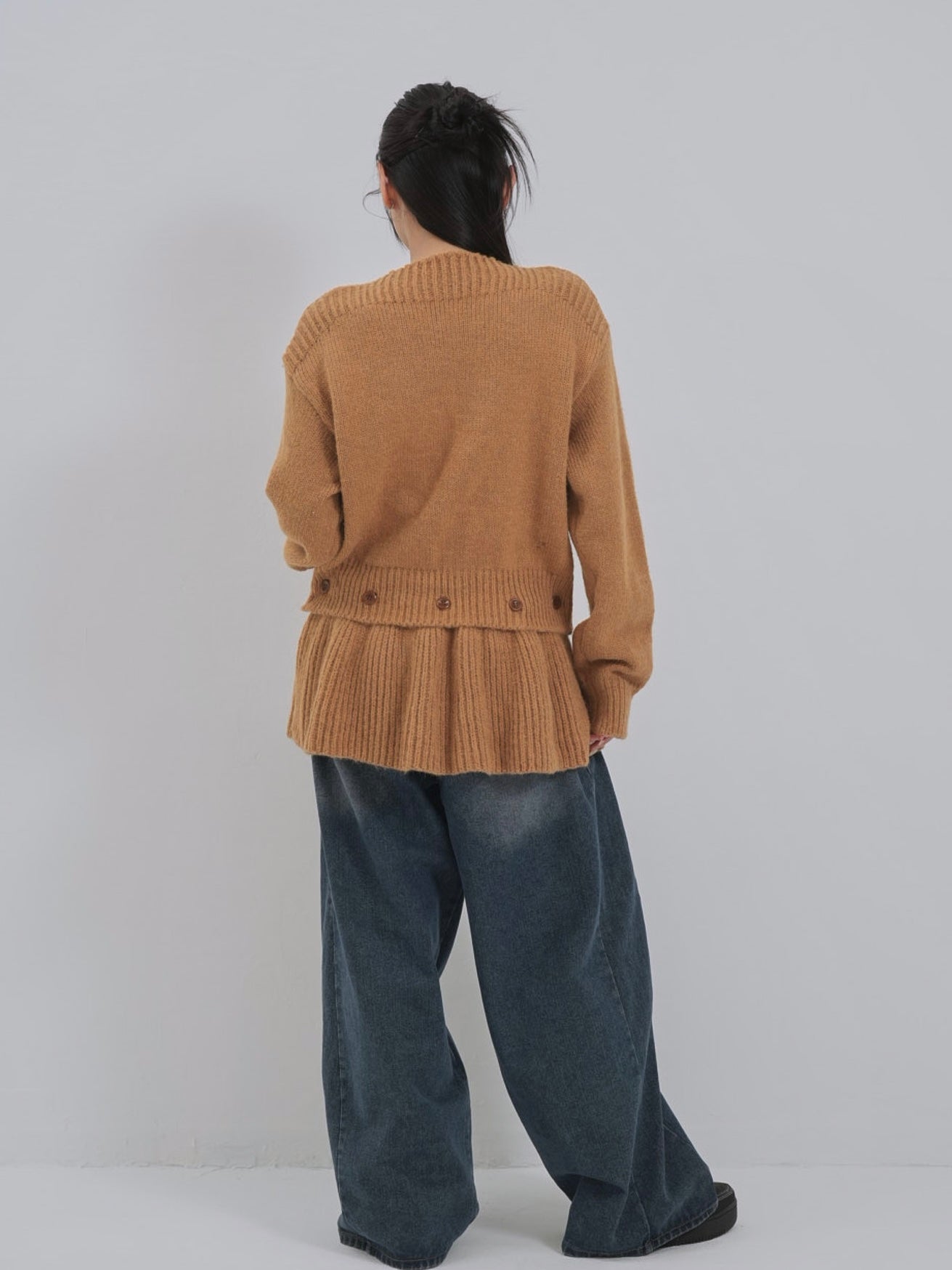 2way layered hem knit