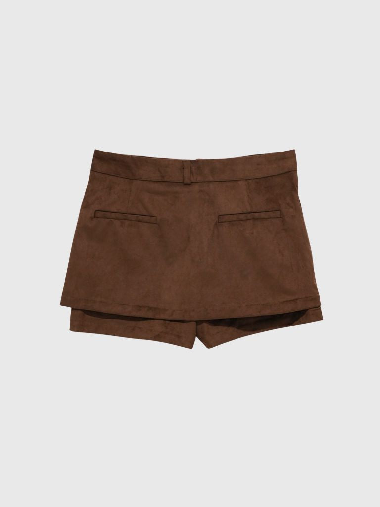suede mini skirt pants