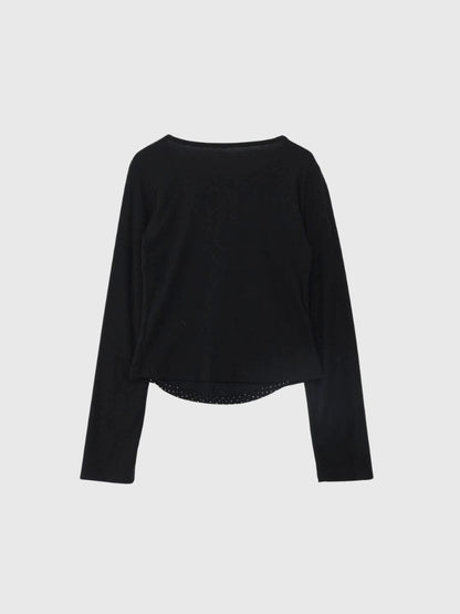 dot inner layered cardigan