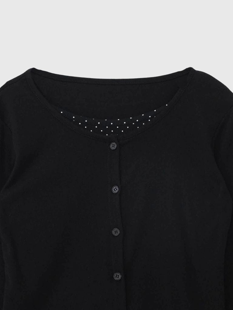 dot inner layered cardigan