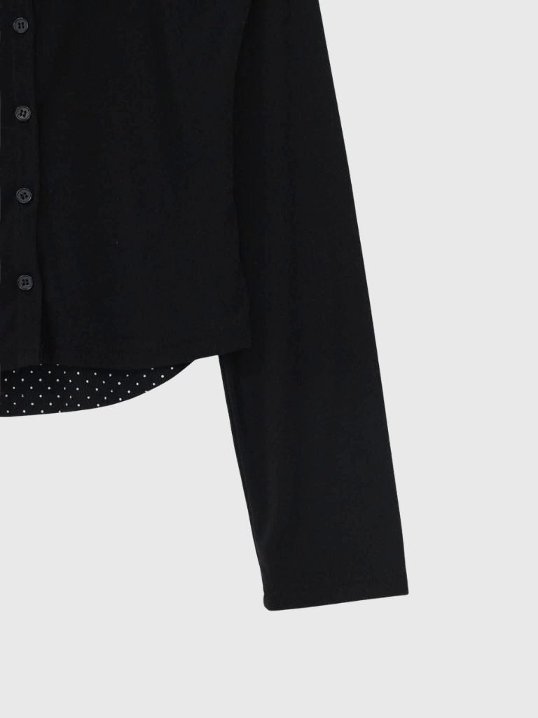 dot inner layered cardigan
