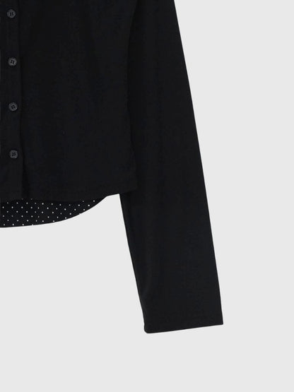 dot inner layered cardigan