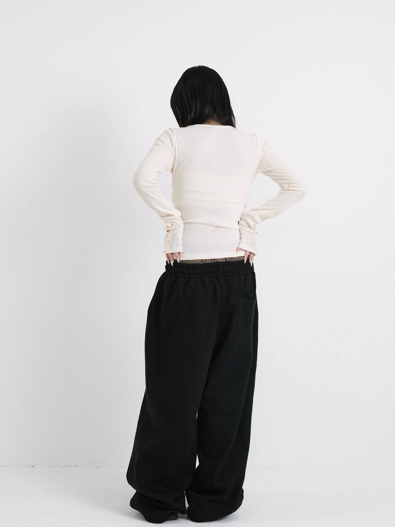 round neck button sleeve tops