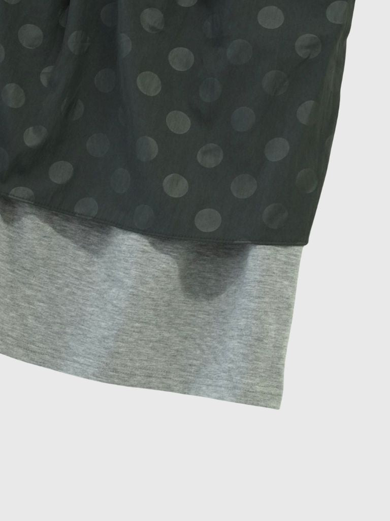 dot layered long skirt