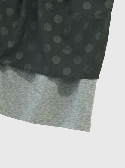 dot layered long skirt